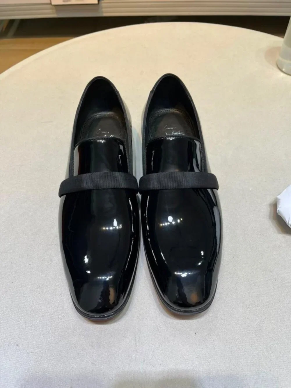 Men’s Black Patent Red Bottom Luxury Formal Tuxedo Loafers – EU 44 | BRAND NEW